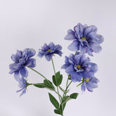 6 Heads Artificial Camellia Spray 60cmH in Blue